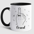 Customized Name Ring Finger Accent Coffee Mug Gift For Men Mr His Fiance Husband Groom, Ring Engaged Coffee Cup 11 Oz 15 Oz, Personalized White Mug Gift For Wedding Bridal Shower Bachelorette Party by TinyTreasures Baby Boutique