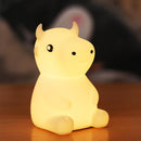 Night Light for Kids, Cute Night Lamp Bedroom Cow Nightlight for Baby Girl Boy Teem, Battery Powered Silicone Animal Night Lamp Christmas Birthday Gifts by TinyTreasures Baby Boutique
