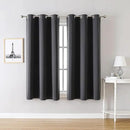 ChrisDowa Grommet Blackout Curtains for Bedroom and Living Room - 2 Panels Set Thermal Insulated Room Darkening Curtains (Dark Grey, 42 x 63 Inch) by CozyNest Decor