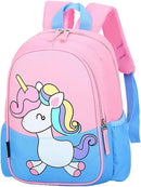12 Inch Kids Small Toddler Preschool Travel Backpack Cool Cute Cartoon Daypack (Little Blue Unicorn) by TinyTreasures Baby Boutique