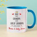 Dad Grandpa Great Grandpa EST 2026 Coffee Mug 11 15 Oz, Novelty Accent Ceramic Cup Gift For Pregnancy Announcement, Customized Choose Year & Name White Coffee Cup New Great-Grandfather Grandad Pawpaw by TinyTreasures Baby Boutique