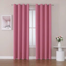 ChrisDowa Grommet Room Darkening Curtains for Bedroom and Living Room - 2 Panels Set Thermal Insulated Blackout Curtains (Pink, 52W x 72L ) by CozyNest Decor