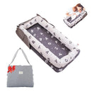 Baby Lounger for Newborn Portable Bag,Baby Nest Play Gym mat with Strap,Newborn Lounger Adjustable Size & Inner Zipper Lengthen Space to 24 Months(Letter Gray) by TinyTreasures Baby Boutique