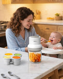 Baby Food Maker, HEYVALUE 13-in-1 Food Processor Set, Fruit, Vegatable, Meat, Baby Puree Blender with Baby Containers, Food Freezer Tray, Silicone Spoons, Spatula (Gray) by TinyTreasures Baby Boutique