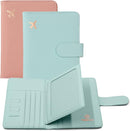 Melsbrinna Passport Holder,Passport Holder Card Slots,Cute Passport cover for Women/Men,Waterproof Rfid Blocking Travel Wallet (Pink Aqua green) by TinyTreasures Baby Boutique