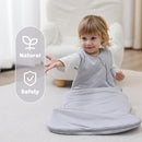 Mosebears Unisex Baby Sleep Sack 1.0 TOG, Supersoft Rayon Made from Bamboo Wearable Blanket with 2-Way Zipper (Light Grey,0-6 Months) by TinyTreasures Baby Boutique