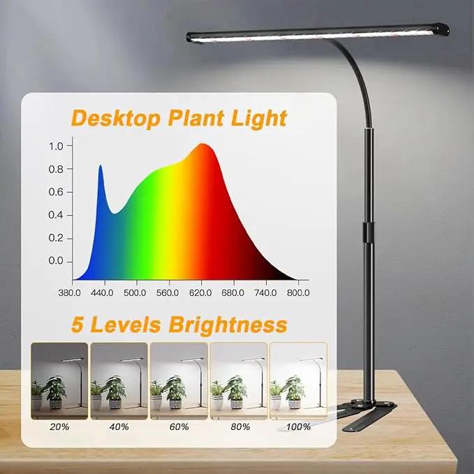 Super-Bright Grow Light for Indoor Plants, 6000K 108LEDs Full Spectrum Plant Lamp with Timer 4/8/12Hrs & Height Extendable for Home Office Desktop Plants, 12V 3A High Power Output for Faster Growth, photo 2 of 7