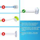 Disposable Toilet Brush Holder Set Toilet Wand (Pack of 2) Toilet Cleaner Scrubber with 24 Refills by CozyNest Decor