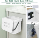 LALASTAR Trash Can with Lid, Wall-Mounted Under Sink Small Garbage Can for Kitchen, Bathroom, Hanging Plastic Trash Can, 1.8 Gallon, White by GreenHaven Gardens