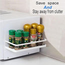 Magnetic Spice Rack Refrigerator Side Magnetic Spice Rack Kitchen Magnetic Shelf Magnetic Fridge Shelf Perfect Space Saver for Kitchen/Apartment 2 Pack (White) by CozyNest Decor
