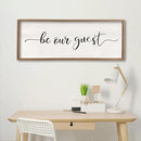 comurdyo Be Our Guest Wall Decor Sign 40”X15” Large Master Bedroom Above Bed Wall Decor Wood Framed Guest Room Sign Simple Rustic Farmhouse Over Bed Bedside Wall Art (Wood) by CozyNest Decor