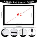 YINGWOND A2 Light Pad for Diamond Painting with Fixed Charging Cord, 3 Levels of Brightness, Big Paper Clamps and 12V Adapter, Uniformly Illuminated Light Board for Tracing Drawing and Weeding Vinyl by TinyTreasures Baby Boutique
