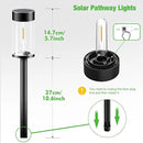 nipify LED Solar Pathway Lights Outdoor, 8 Pack Waterproof Solar Powered Yard Lighting, Auto On/Off Solar Walkway Light for Garden Lawn Path Outside(Warm White) by GreenHaven Gardens