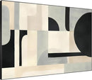 SIGNWIN 36"x46" Extra Large Framed Wall Art Modern Neutral Abstract Geometric in Black and Beige, Clean Minimalist Design for Home Living Room Bedroom Decor (Frame Assembly Required) by CozyNest Decor