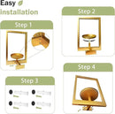 Picture Frame Plant Holder, Window Planter Hanger Shelves,Wall Mount Plants shelf Indoor Outdoor, Metal Hanging Planters Stand Decor,Modern Floating Ornament Rack Art for Home & Garden (Gold 2pc) by GreenHaven Gardens