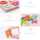 Wooden Puzzles for Toddlers, 2pack Alphabet Shape Puzzles for Kids Wooden Montessori Toddler Wooden Alphabet Number Shape for Kids 3 Years Old Boys & Girls by TinyTreasures Baby Boutique
