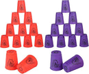 yeesport Sport Stacking Cups, 24pcs Sports Stacking Cups Sport Training Game for Challenge Competition Travel Party Gift for Kids and Adults (Purple & Red) by TinyTreasures Baby Boutique