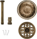 VIVOHOME Polyresin Antique Outdoor Golden Garden Bird Bath and Solar Powered Round Pond Fountain Combo Set by GreenHaven Gardens