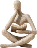 Bookshelf Decor Thinker Statue - Abstract Style Thinker Sculptures Modern Aesthetic Figurine Decoration Statues for Home Decor-Zuo Si-Sandstone by CozyNest Decor