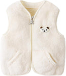 Baby Boys Girls Fleece Vest Zip Up Cute Bear Jackets Fuzzy Fall Winter Warm Clothes Newborn Outwear for Toddler Infant by TinyTreasures Baby Boutique