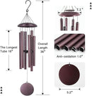 ASTARIN Wind Chimes, 36 Inch Large Metal Outdoor Chimes with 6 Tubes, Deep Tone, Tuned for Garden, Balcony, Patio & Home Decor. Bronze by CozyNest Decor