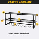 Wall Mount Power Tool Organizer, 3 Layer 7 Drill Hangers Storage Rack, Tool Organizers and Storage for Garage, Workshop, Pegboard, Shed - 26 inch by GreenHaven Gardens