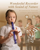 Eastar Soprano Recorder Instrument for Kids Students Beginners, German fingering C Key with Cleaning Kit, Storage Bag, Fingering Chart, ERS-1GPu, Purple, School-Approved by TinyTreasures Baby Boutique