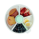 GoBe Kids Large Snack Spinner Slide Bundle with Hand Strap and Sticker Sheet - Reusable Snack Container with 4 Compartment Dispenser and Lid | BPA/PVC Free | Dishwasher Safe | No Spill - Mint Green by TinyTreasures Baby Boutique