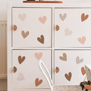 Boho Wall Decal for Girls Bedroom 72 PCS, Boho Heart Wall Stickers Peel and Stick for Nursery Kids Room Décor, Removable Wall Decals Vinyl Murals DIY Cute Decorations (12 Sheets) by TinyTreasures Baby Boutique
