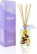 LOVSPA Reed Diffuser Set, DE-Stress Lavender Eucalyptus Scented Oil Diffuser with Sticks, Home Fragrance Accessories for Bathroom Shelf Decor, Aroma Diffusers for Home or Office Desk, USA Made by CozyNest Decor