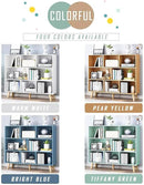 IOTXY Wooden Open Shelf Bookcase - 3-Tier Floor Standing Display Cabinet Rack with Legs, 8 Cubes Bookshelf, Tiffany-Green by CozyNest Decor