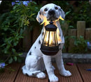 NASKY The Resin Handicraft Solar - Powered Hanging Lamp in The Shape of A Simulated Puppy of The Courtyard is Suitable for Places Such As Courtyards, Gardens and Balconies (Spotted Dog) by GreenHaven Gardens