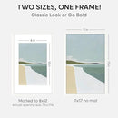 Homeforia 11x17 White Wood Frame, High End Oak 17 x 11 White Wooden Picture Frames with Mat 8 by 12, 11x17 Poster Frame Matted to 8x12 inch Photo, 17x11 Thin Frames, Tempered Glass, Wall Kit, Set of 1 by CozyNest Decor