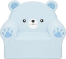 MONKISS Cute Toddler First Chair, Kids' Armchairs, Mini Couch for Baby, Blue Bear, 1~2.5 Years Old by CozyNest Decor