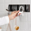 Folding Coat Hooks, Wall Mounted Coat Rack with 3 Retractable Hooks, Heavy Duty Towel Rack for Bathroom Wall Hook for Hanging Clothes Bathrobe, Stainless Steel Coat Hanger for Entryway(Black) by CozyNest Decor