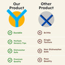 Gafly X’s and Y’s - 5 Pack Sensory Chew Toys for Autistic Children - Chewy Sticks for Sensory Kids - Autism Chew Toys for Toddlers & Kids - BPA-Free Silicone Chew Tubes for Sensory Needs by TinyTreasures Baby Boutique