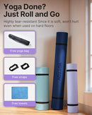 YOTTOY Large Yoga Mat (75 * 52 * 1/2inch),Extra Wide TPE Exercise Mat,Non-Slip Workout Mat for Pilates, Fitness, Barefoot, Home Gym Studio with Strap and Towel by TinyTreasures Baby Boutique
