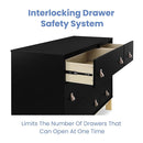 GAP babyGap Legacy 6 Drawer Dresser with Leather Pulls and Interlocking Drawers - Greenguard Gold Certified, Ebony/Natural by TinyTreasures Baby Boutique