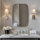ANDY STAR Oval Mirror for Bathroom, 20x30 Polished Chrome Oblong Bathroom Mirror for Vanity with Stainless Steel Metal Frame, Modern Anti Rust Wall Mounted by CozyNest Decor