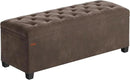 SONGMICS Velvet Storage Ottoman Bench, Foot Rest with Legs, 15.7 x 43 x 15.7 Inches, End of Bed Bench, Storage Chest, Load up to 660 lb, for Living Room, Bedroom, Entryway, Walnut Brown ULSF089K01 by CozyNest Decor