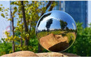 35cm/14inch Diameter Gazing Globe Mirror Ball,Thickness 0.5mm Silver Stainless Steel Polished Reflective Smooth Garden Sphere,Colorful and Shiny Addition to Any Garden or Home by GreenHaven Gardens