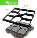 CJGQ 15.7"x15.7"x1.57"Walk Maker Reusable Concrete Path Maker Molds Stepping Stone Paver (Square 2-Pack) by GreenHaven Gardens