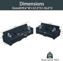 L Lengend Vansen Modular Sectional Sofa U Shaped Couch with Ottoman Modern Reversible Corner Sectional Couch for Living Room (Charcoal, 2+3) by CozyNest Decor