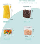 Pop Containers with Lids - Stackable Airtight Food Storage, Kitchen Pantry Storage Containers for Snacks Candy Salt Herbs Spices BPA-Free (12PCS (1.2 + 2.0 + 2.7 + 3.3 Qt) * 3) by CozyNest Decor