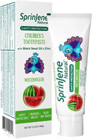 SprinJene Natural Kids Toothpaste, Watermelon | Natural Children’s Toothpaste for Cavity Protection | Fluoride Toothpaste for Toddlers | 1 Pack by CozyNest Decor