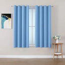 ChrisDowa Grommet Room Darkening Curtains for Bedroom and Living Room - 2 Panels Set Thermal Insulated Blackout Curtains (Sky Blue, 52W x 63L) by CozyNest Decor