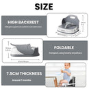 Baby Booster Seats, Toddler Booster Seat for Dining Table with Adjustable Straps, Portable Compact Portable Baby Chair for Dining and Travel (Grey) by TinyTreasures Baby Boutique