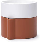 6.5 Inch Self-Watering Planter Pot with Terracotta Insert, Deep Water Reservoir, and Ceramic-Alike BPA-Free Plastic Pot for Plant, Modern Planter for Houseplants, Terracotta/White, 53-B-S-6 by CozyNest Decor