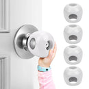 Baby Safety Door Knob Covers 4 Pack Baby Safety Door Handle Protector Child Proof Door Knobs Door Safety for Kids Universal Fit Easy Grip Lockable Design One Hand Operation for Parents No Tools Needed by TinyTreasures Baby Boutique