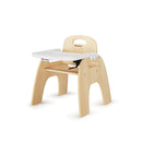 Foundations Easy Serve 11" Wood Feeding Chair for Toddlers, Adjustable Harness, Removable Dishwasher Safe Tray, “No Tip” Base, Baltic Birch Plywood by TinyTreasures Baby Boutique